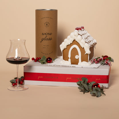 Denver and Liely - Wine Glass and Gingerbread House