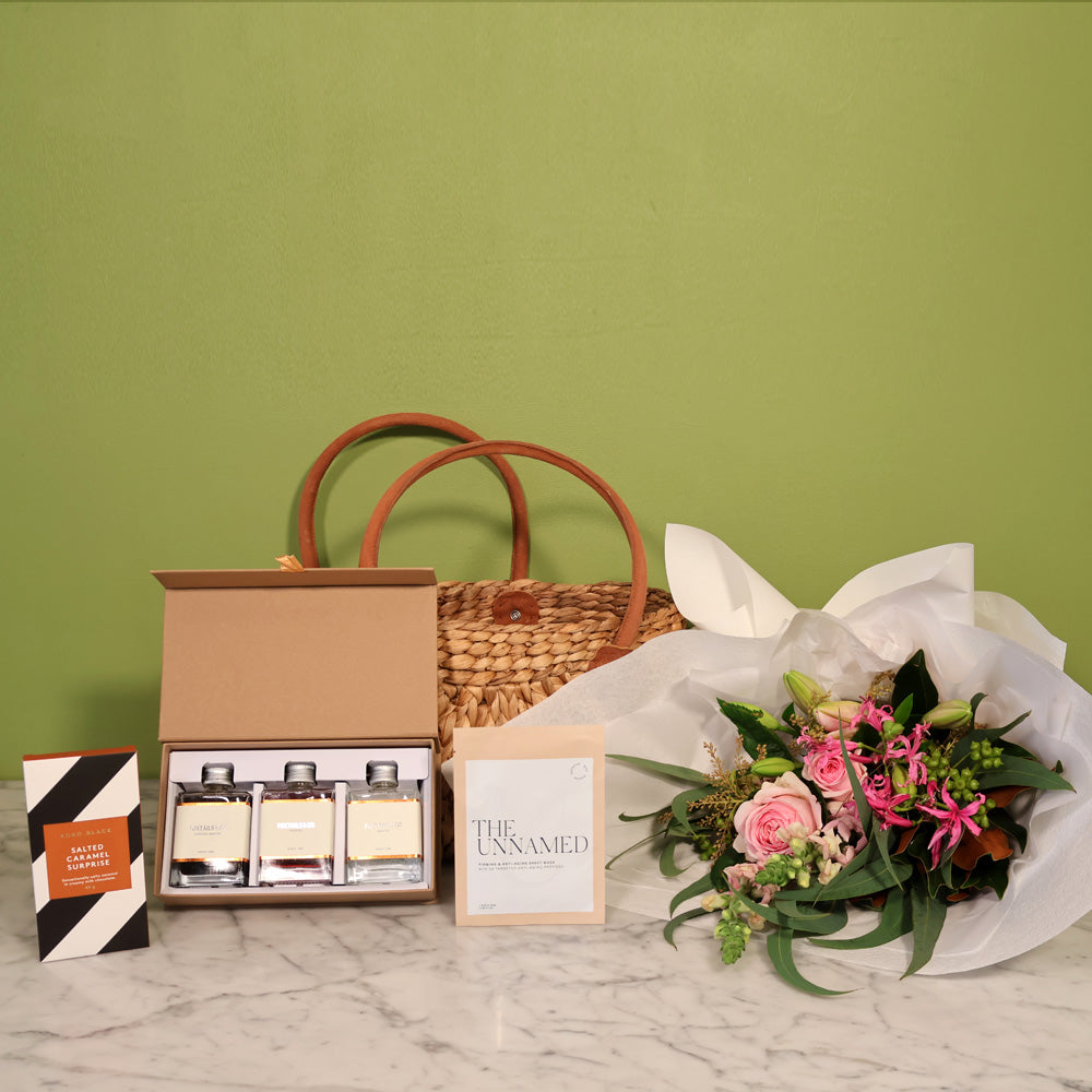 The Cheers, Chocolate and Chill Flower Bundle