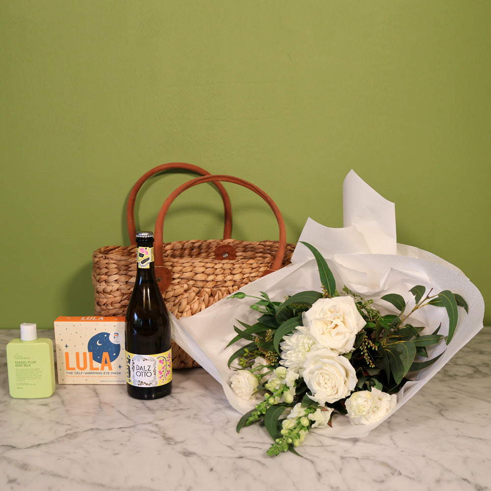 The Sleep, Sip and Glow Flower Bundle