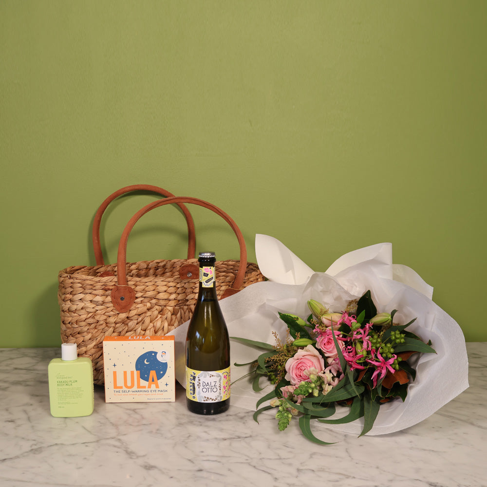 The Sleep, Sip and Glow Flower Bundle